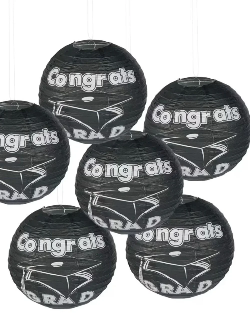 Graduation Party Decorations Bundle - Black & Gold